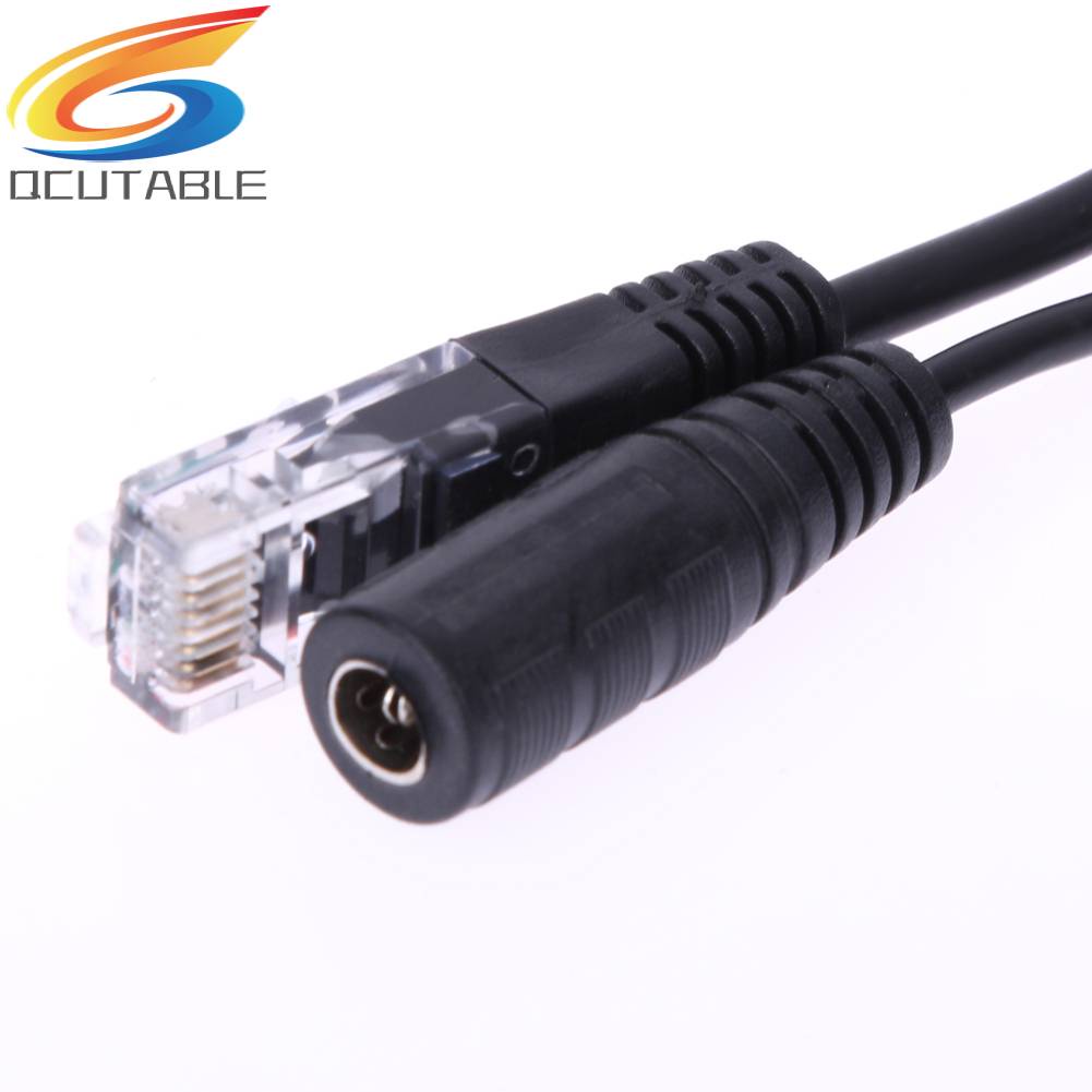 Bộ Dây Cáp PoE + Đầu Chia PoE Màu Đen