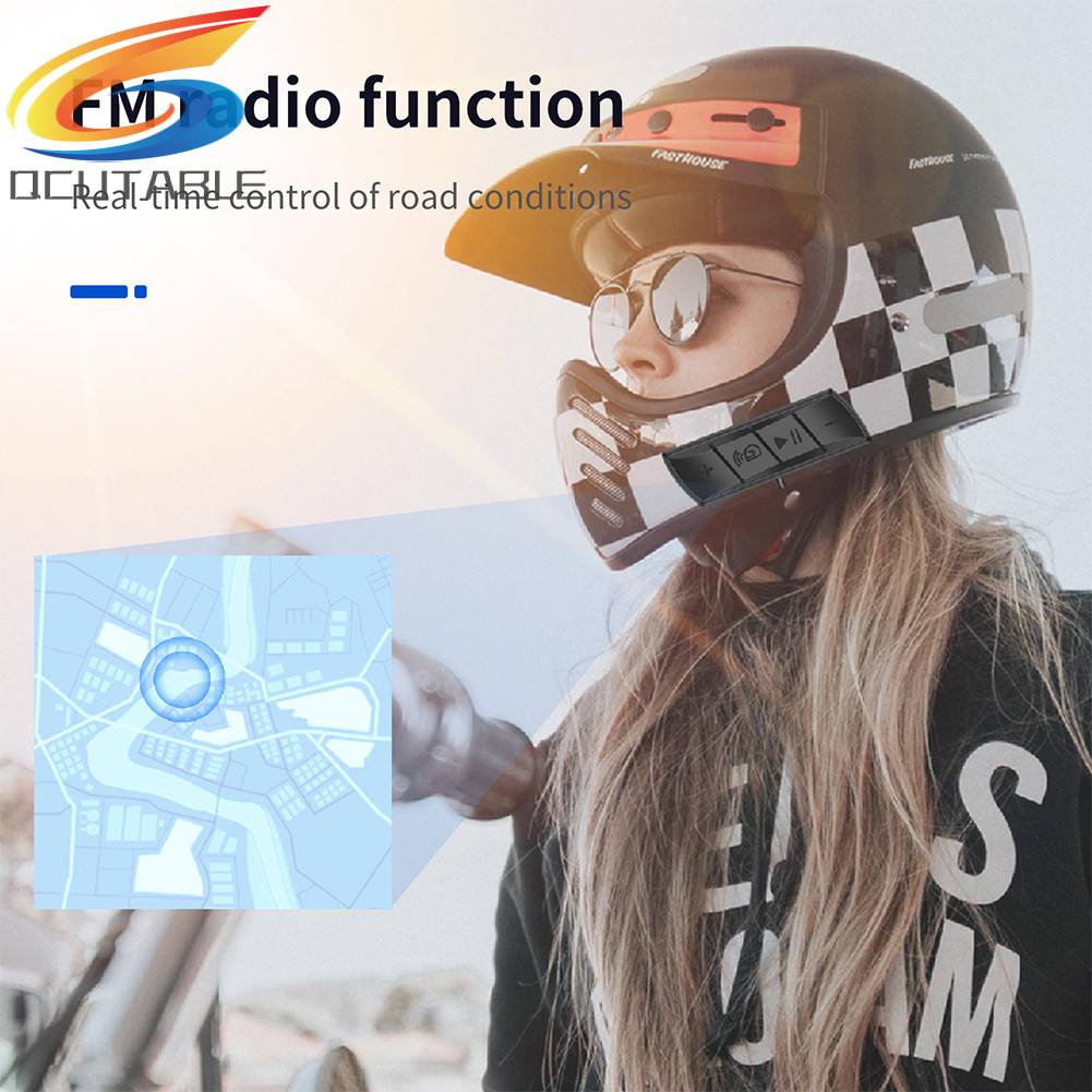 Bộ Tai Nghe Bluetooth Không Dây Gắn Mũ Bảo Hiểm Khi Lái Xe Mô Tô