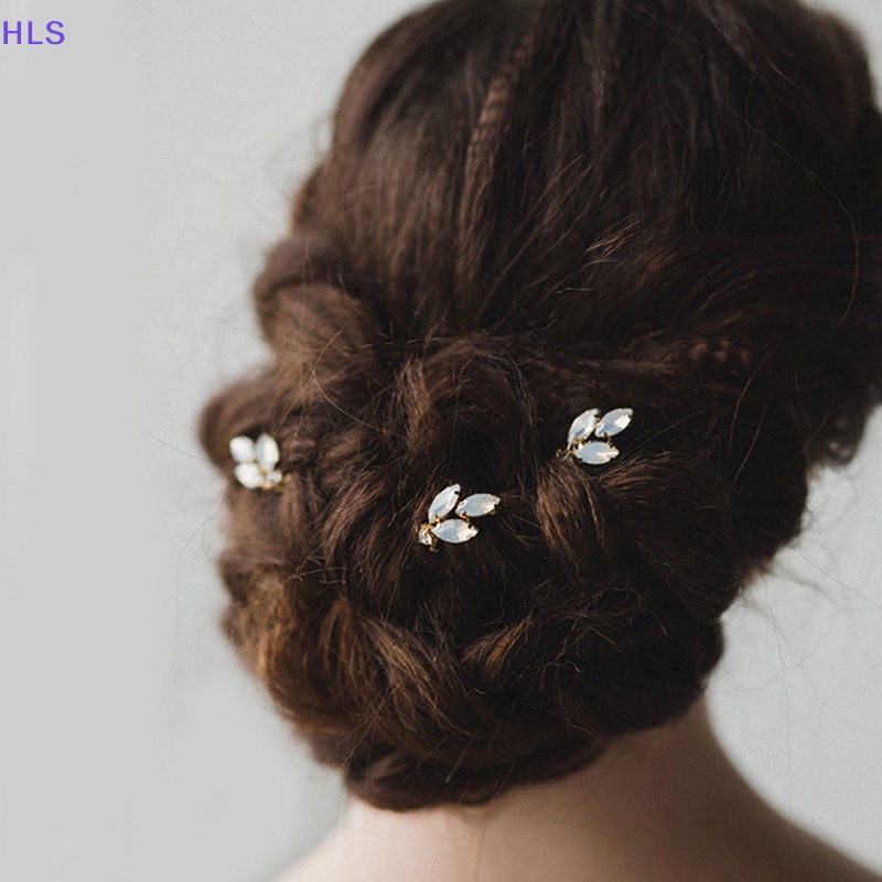 Set 3 Ghim Cài Tóc Chữ U Đính Đá Pha Lê Cho Cô Dâu