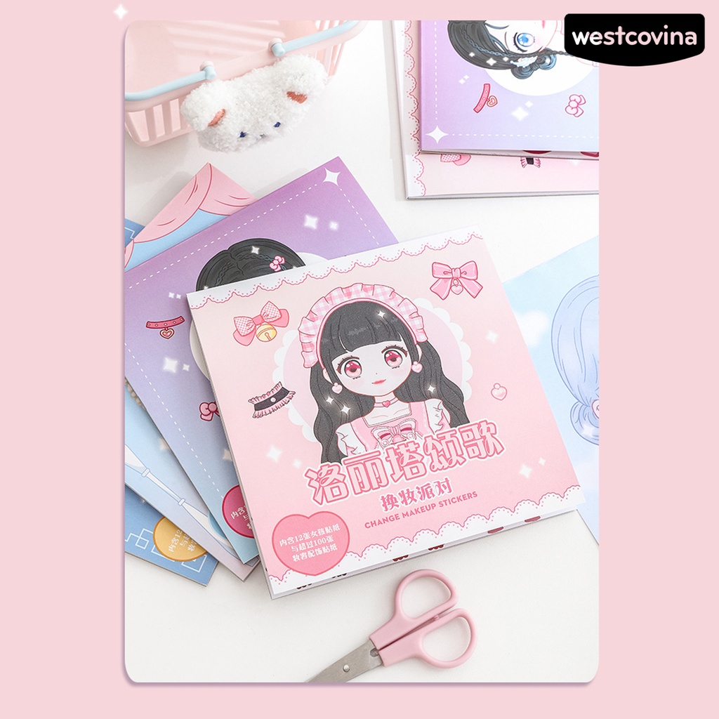 [WSTN]✎Miếng Dán Tự Dính Họa Tiết Công Chúa Dễ Thương Chống Thấm Nước Trang Trí Thủ Công Cho Bé DIY