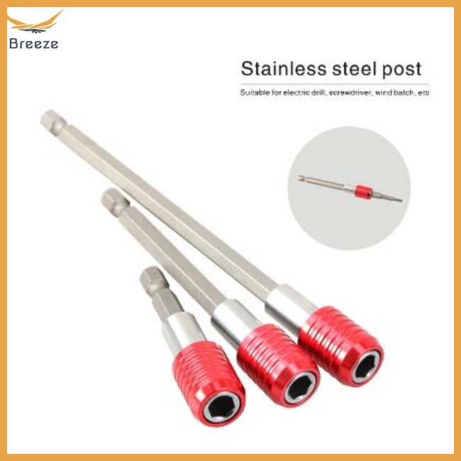 Bộ 3 Đầu Tua Vít Lục Giác 1 / 4 "Bằng Thép Không Gỉ Có Nam Châm