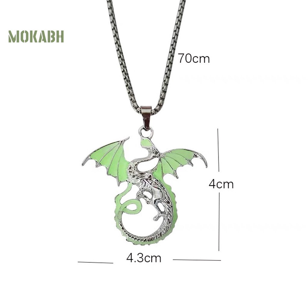 Vòng cổ Mặt Hình Rồng Bay Phát Quang Phong Cách Hip Hop Cổ Điển Cho Cặp Đôi