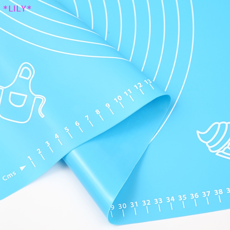 Lily 26*29cm Silicone không dính Mat cán bột lót Pad Bánh Ngọt Bánh bakeware
UU
