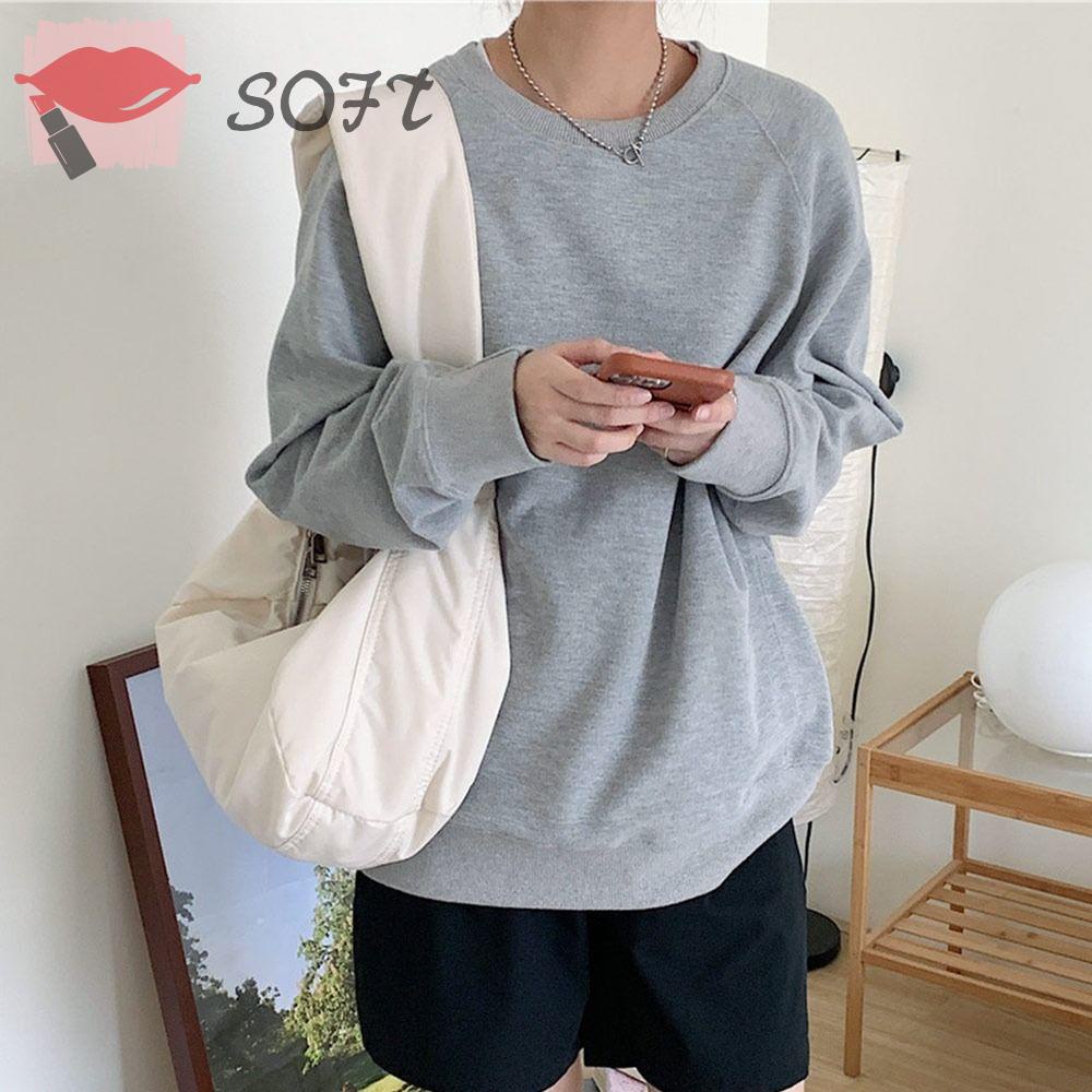 SOFTNESS Túi Đeo Vai Bằng Nylon Màu Sắc Đơn Giản