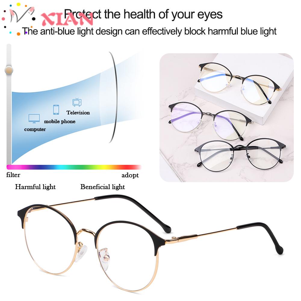 XIANTIN Mắt Kính Chống Tia UV Màu Xanh Dương Siêu Nhẹ Thời Trang