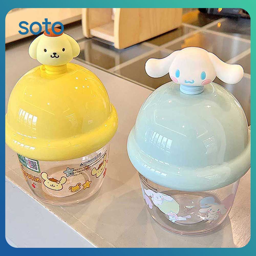 ♫ Sanrio Pudding Cup Cốc Nước ống Hút Không Chứa BPA Búp Bê Hoạt Hình Dễ Thương Kuromi Cinnamoroll Nước Cốc Nước Di động Dành Cho Học Sinh