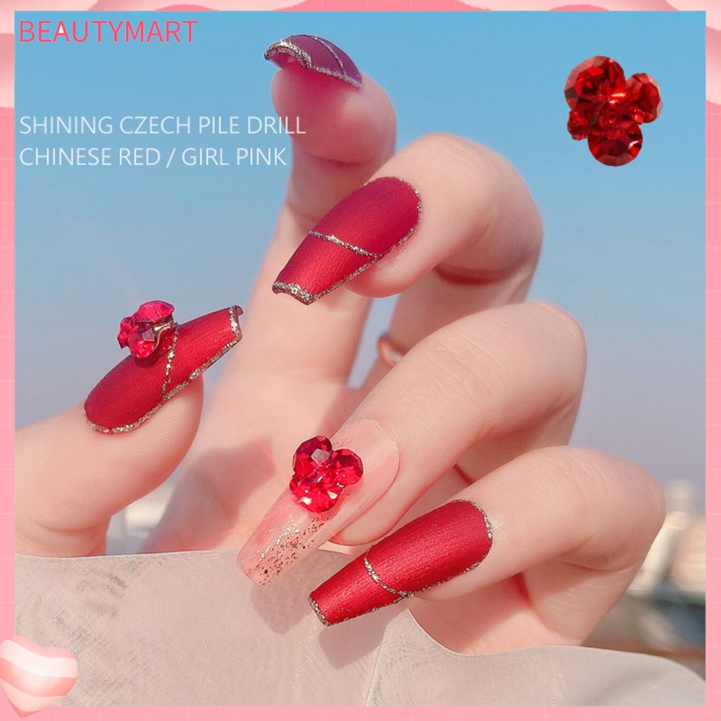 Set 5 Phụ Kiện Đính Đá 3D Trang Trí Móng Tay Nghệ Thuật DIY