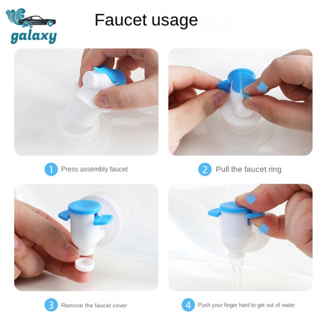 Galaxy Túi Đựng Nước Dung Tích 5 / 10l Có Thể Gấp Gọn Tiện Dụng Khi Đi Du Lịch