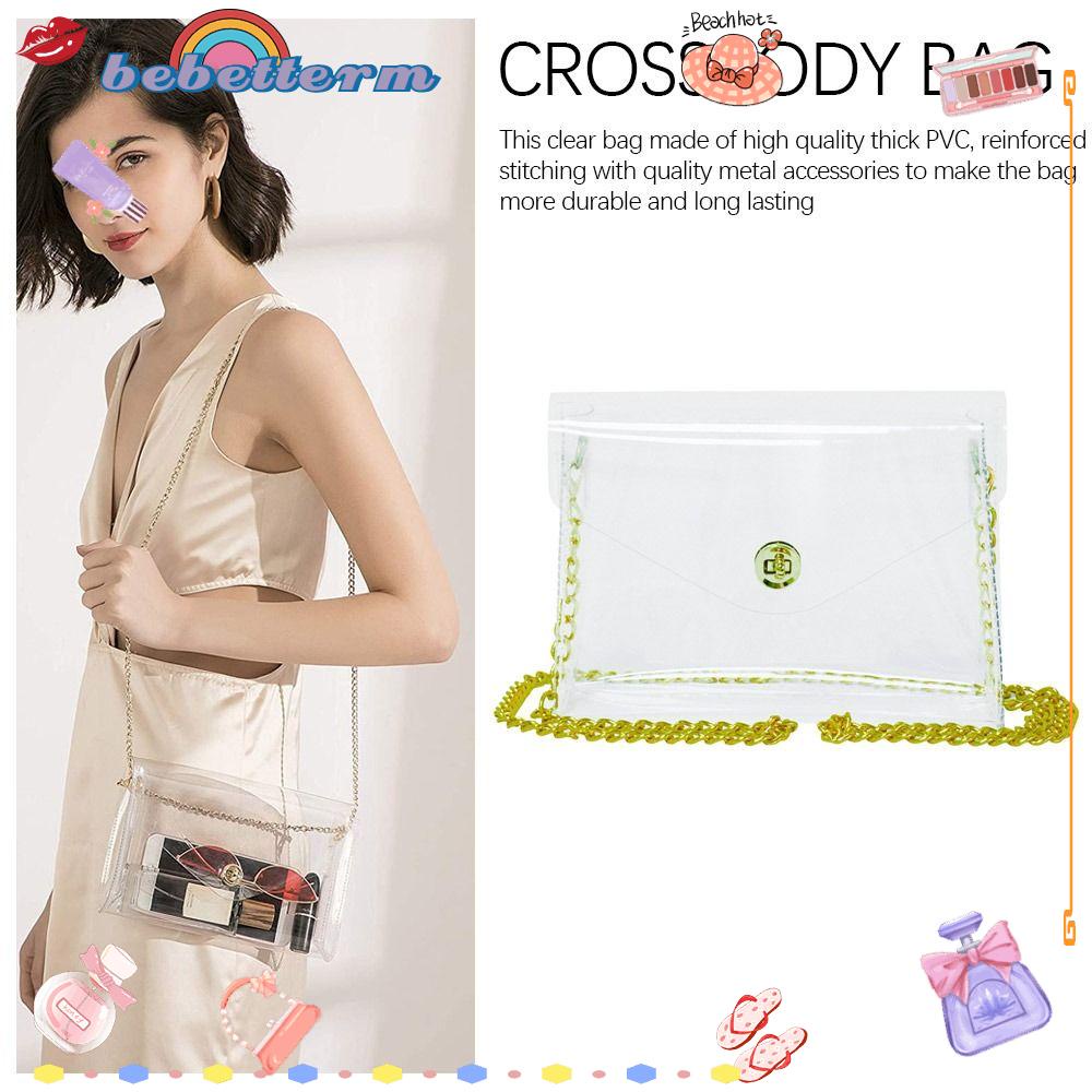 BEBETTERM Túi Đeo Vai Trong Suốt Thời Trang Cho Nữ