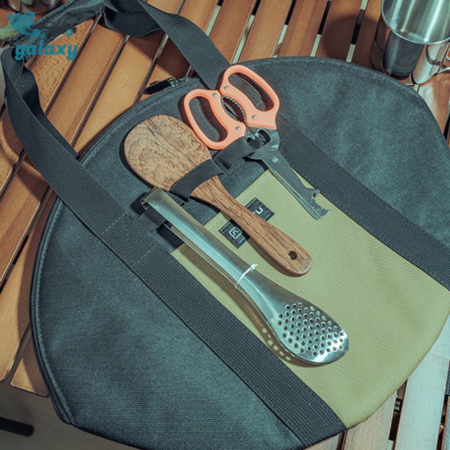 Galaxy Túi Vải Oxford Dày 38cm Đựng Đồ Chiên Gọn Gàng Cho Cắm Trại Ngoài Trời