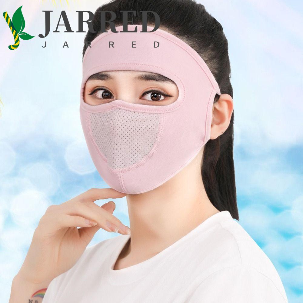 JARRED Khẩu Trang Chống Nắng Chống Tia UV Bằng Vải Lưới Màu Sắc Đơn Giản