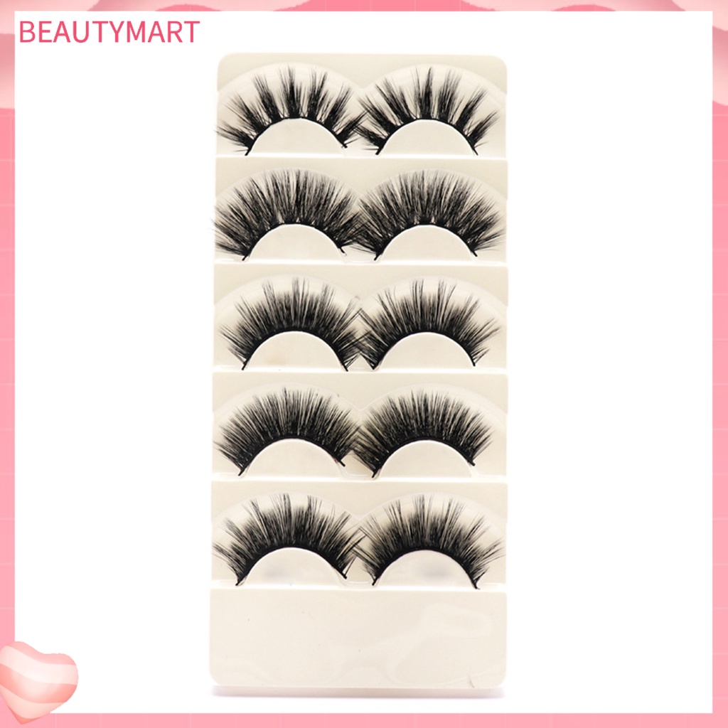 Bộ 5 Cặp Lông Mi Giả 807 / M14 / C3 / DC012 / W10 Có Thể Tái Sử Dụng