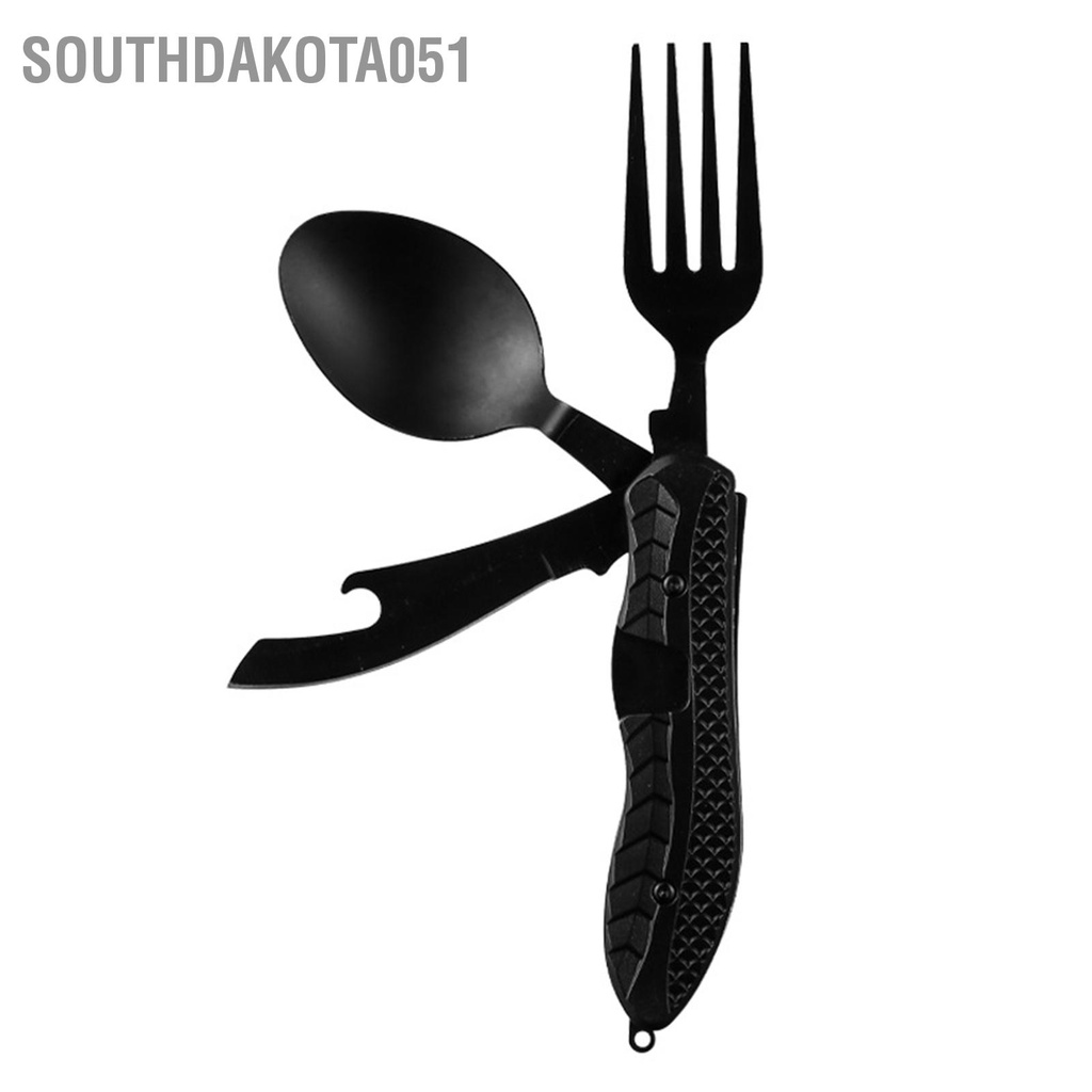 Southdakota051 Dụng Cụ Cắm Trại 4 Trong 1 Bằng Thép Không Gỉ Có Thể Gập Lại Tháo Rời Dao Đa Năng Cho Du Lịch Dã Ngoại Ngoài Trời