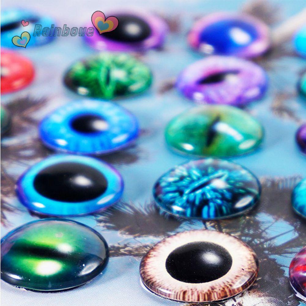 RAINBOW Bộ 100 Phụ Kiện Trang Sức Hình Mắt Rồng Bằng Kính
