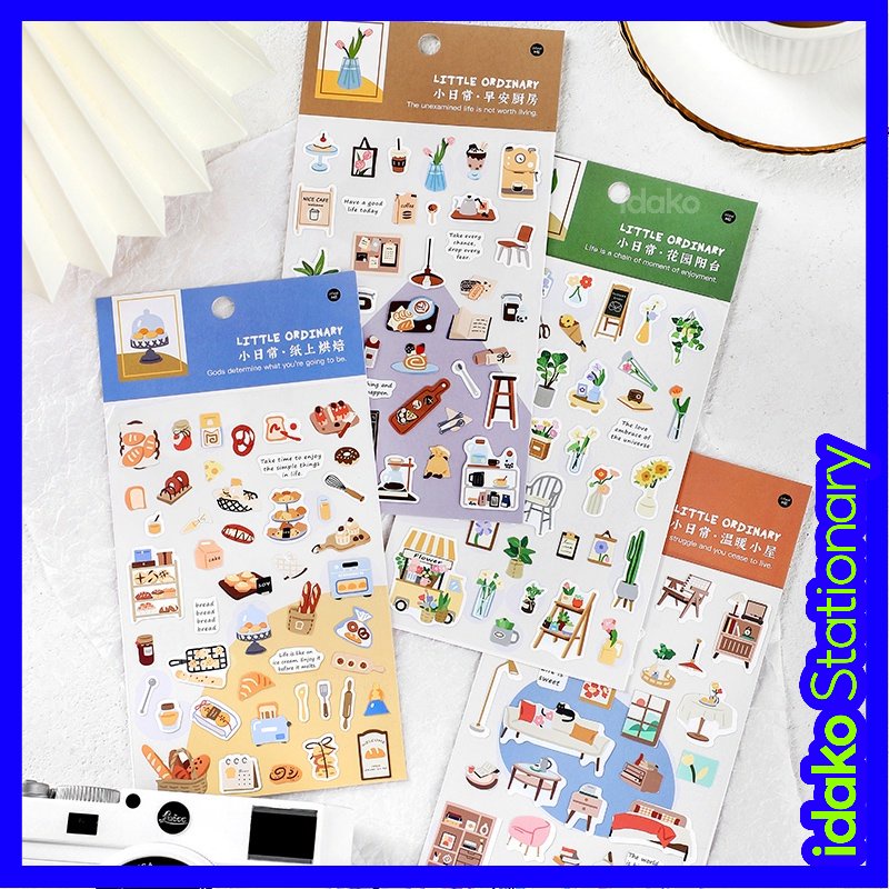 Miếng Dán Trang Trí Hình Cuộc Sống Dễ Thương Hiện Đại 4 Ngày SS254
