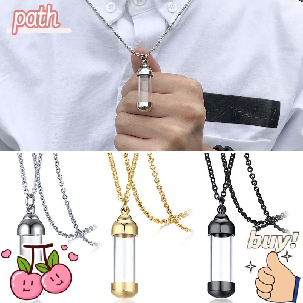 PATH Vòng cổ Mặt Hình Lọ Điều Ước Có Nắp Vặn May Mắn DIY