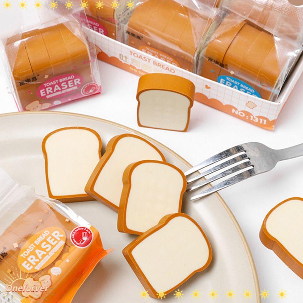 Gôm Tẩy Hình Bánh Quy / Bánh Mì / Khoai Tây Chiên Bằng Cao Su Tiện Dụng Cho Học Sinh / Văn Phòng