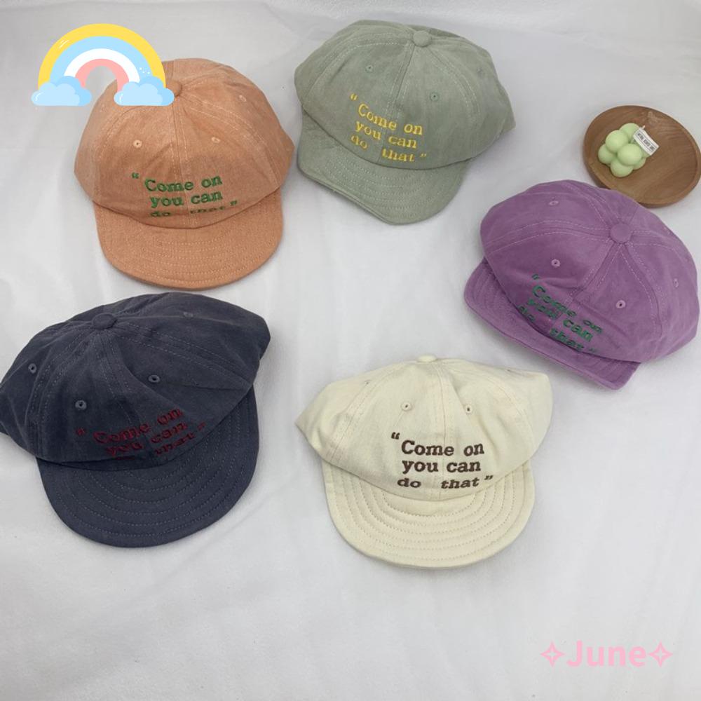 JUNE Mũ Lưỡi Trai Điều Chỉnh Tùy Ý Thời Trang Mùa Hè Cho Bé