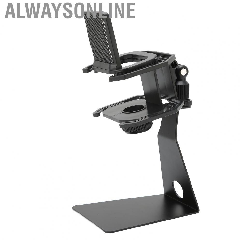 Alwaysonline Microphone Table Mount  Desktop Universal Mic Bracket Clamp Stable for Singing Recording