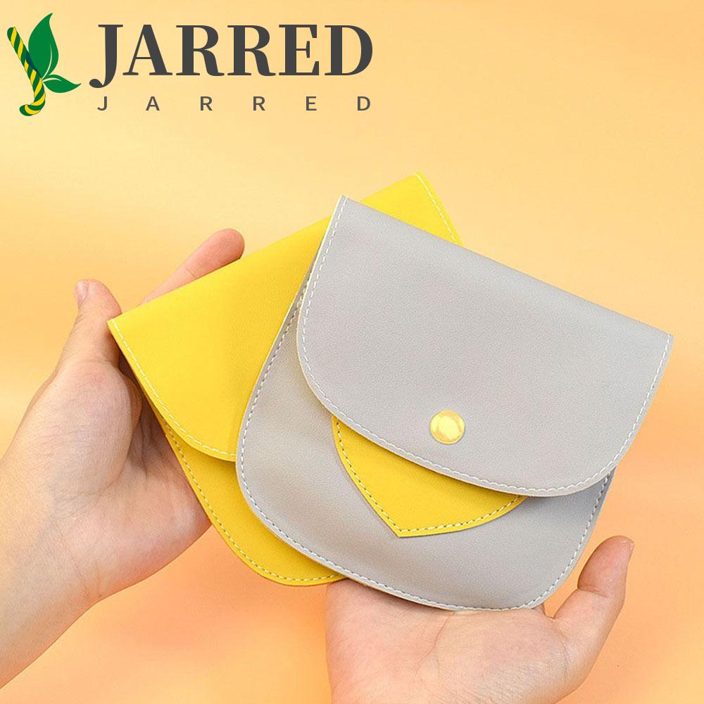 JARRED Túi Đựng Băng Vệ Sinh Tai Nghe Bằng Da PU Họa Tiết Trái Tim Xinh Xắn Cho Nữ