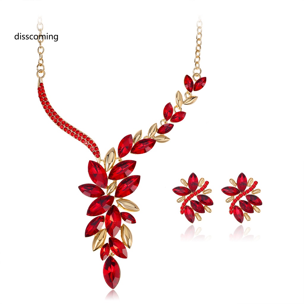 Áo Thun Tay Ngắn In Chữ SL| Bộ Vòng cổ + Bông Tai HìNh ChiếC Lá ĐíNh Đá Sang TrọNg