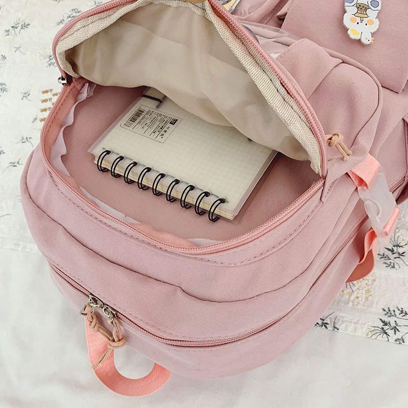 Ins style high school girls' schoolbags Korean version fashion cartoon backpacks junior high school backpacks girls