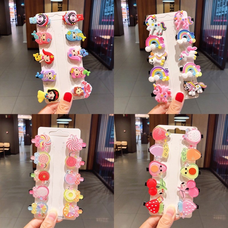 Kẹp Tóc Nhỏ Hình Trái Cây / Động Vật Dễ Thương Phong Cách Hàn Quốc Cho Bé Gái