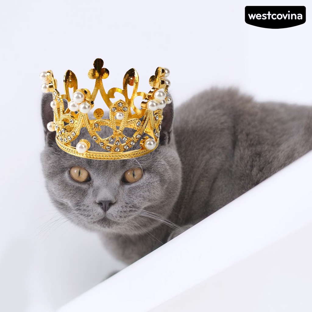 [COD]♞Mũ Đội Hình Vương Miện Mini Dùng Làm Đạo Cụ Chụp Ảnh Cho Cún Cưng