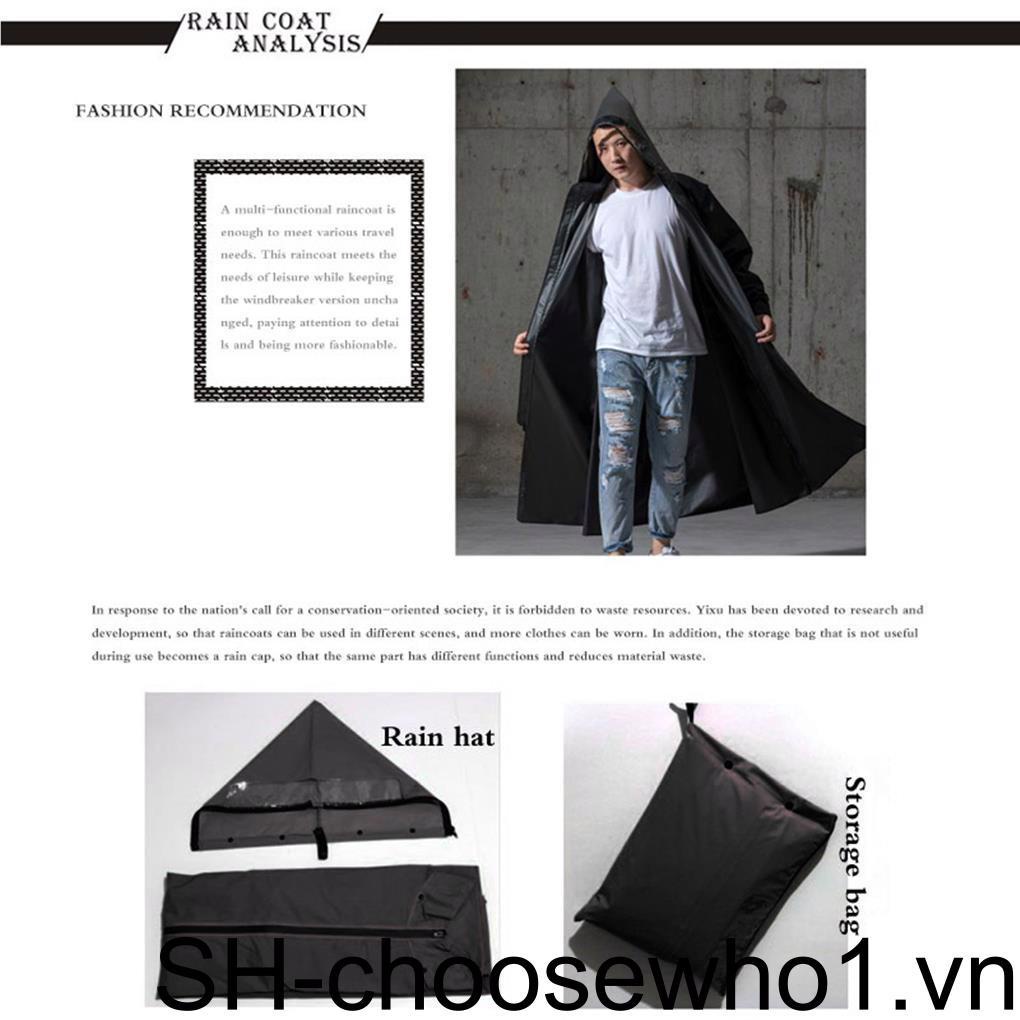 (runbu) Áo Mưa Ponchos Dáng Dài Chống Trầy Xước Phong Cách Ponchos Đi Xe Đạp Leo Núi