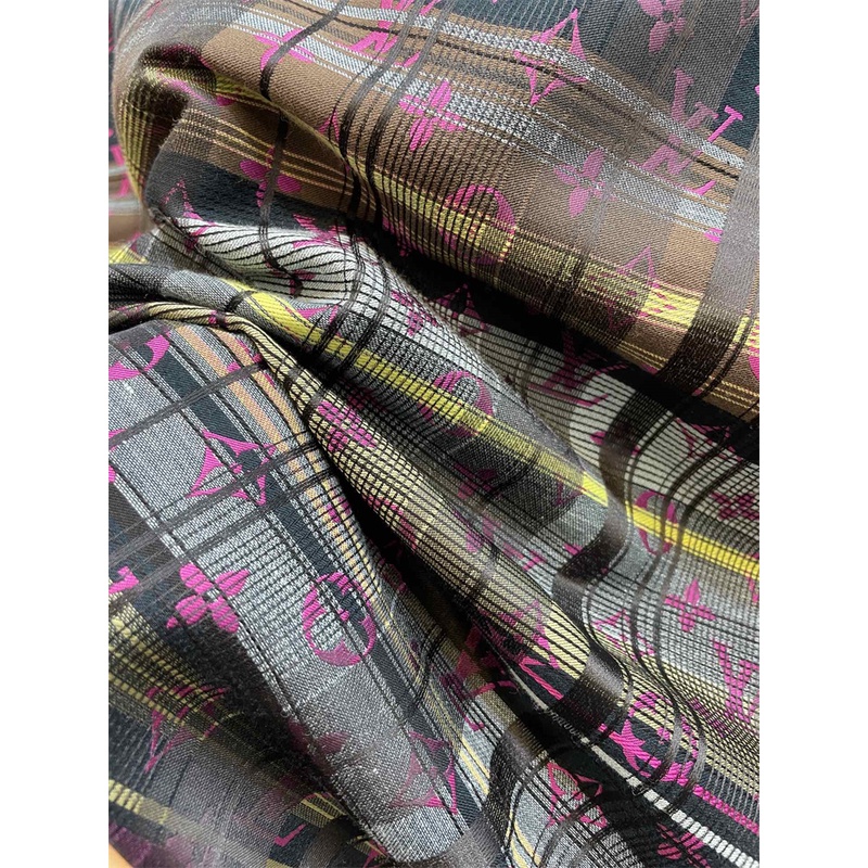 Áo Sơ Mi Unisex Tay Dài Sọc Caro Đỏ Đậm In Logo Chữ Cái Đầy Màu Sắc L888V Tky6U5