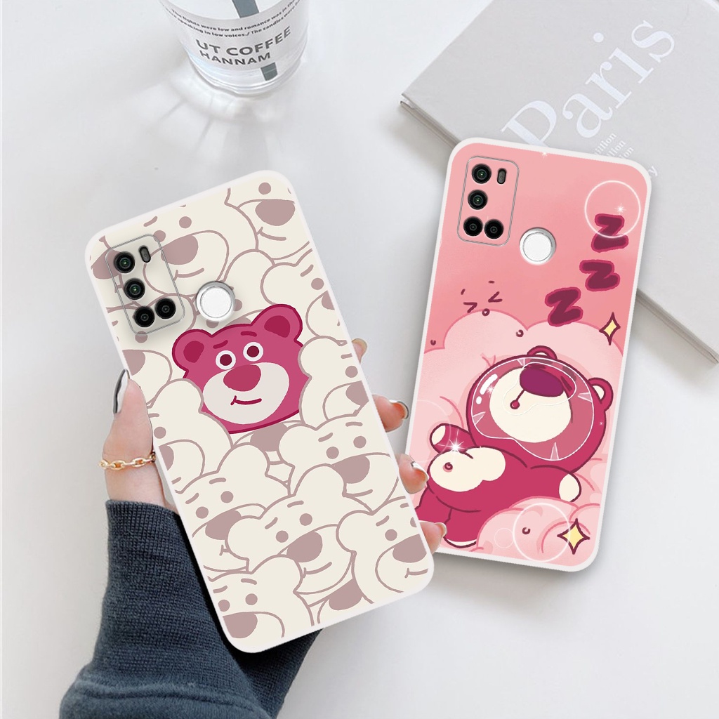 Ốp lưng Vsmart Joy 4 gấu dâu lotsoo lông xù