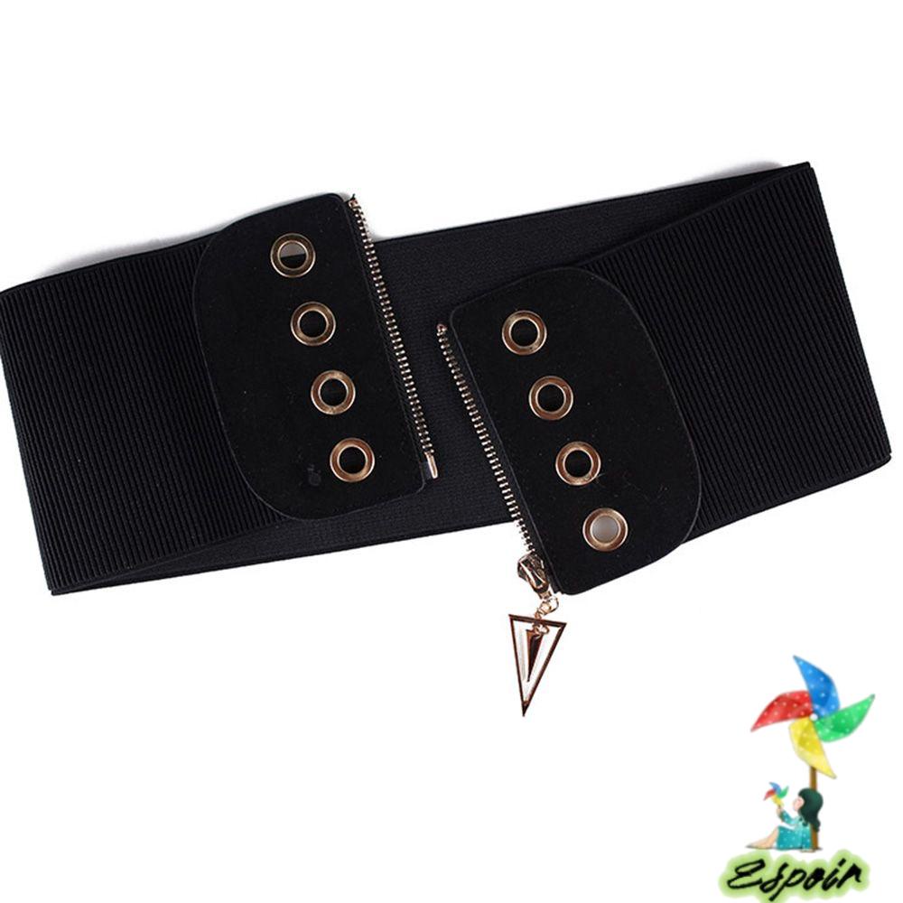 ESPO Thắt Lưng Dây Khóa Kéo Hình Tam Giác Cho Nữ