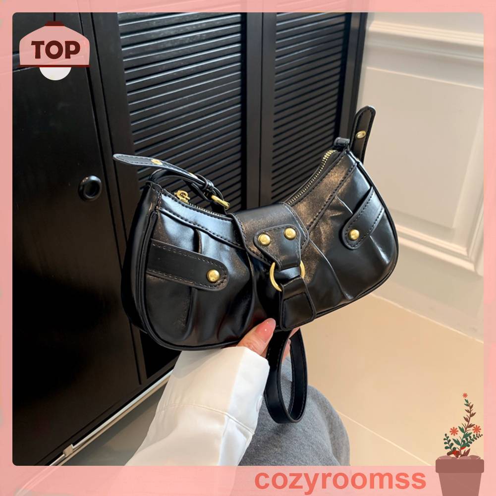 Túi Đeo Chéo Đính Đinh Tán Phong Cách Punk Y2K Thời Trang Cho Nữ