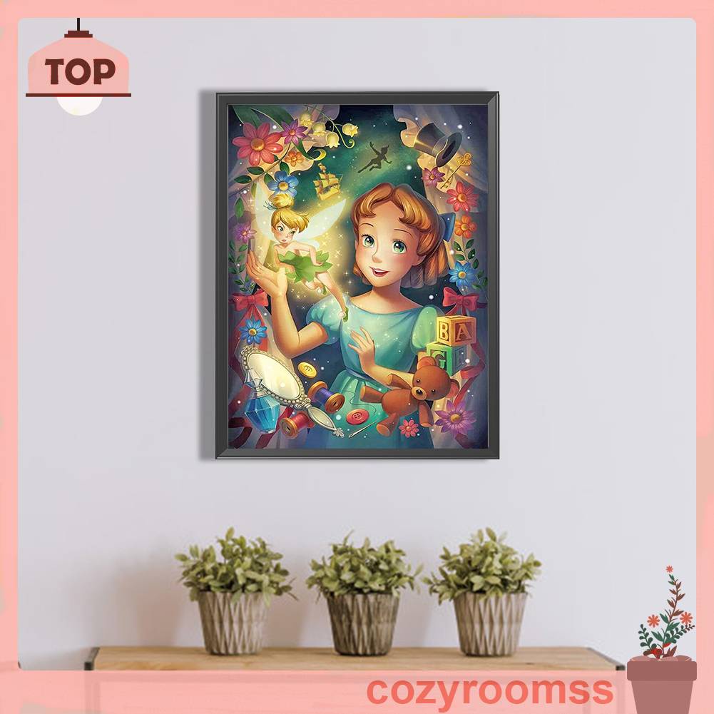 Tranh Đính Đá Kim Cương Toàn Bộ 5D DIY Hình Vẽ Tinker Bell