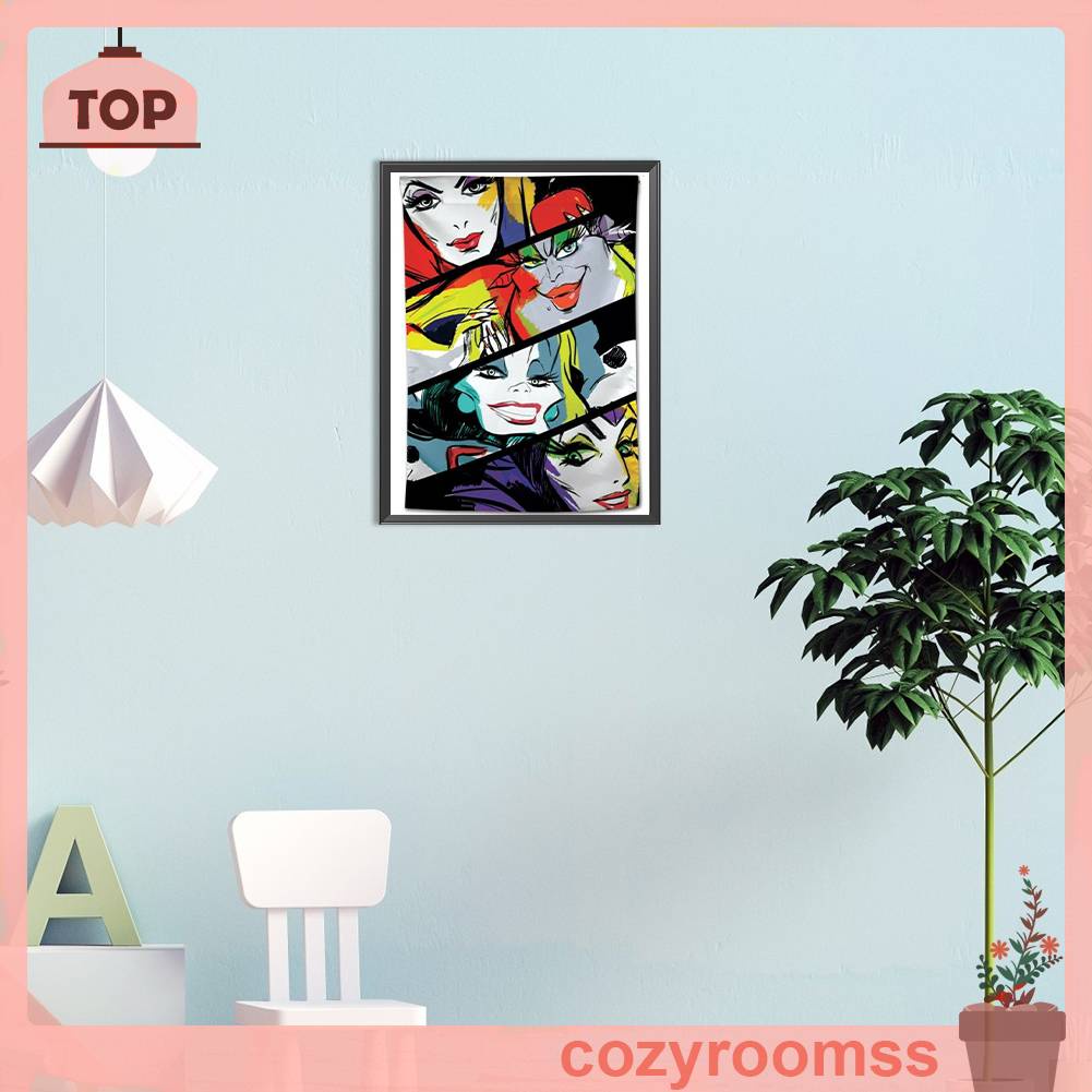 Tranh Đính Đá Kim Cương Toàn Bộ 5D DIY Hình Người Phụ Nữ Xấu