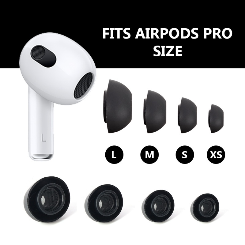 Nút Bọc Đầu Tai Nghe Bằng Silicon Mềm Giảm Tiếng Ồn Thay Thế Tiện Dụng Cho AirPods Pro / Pro 2 /