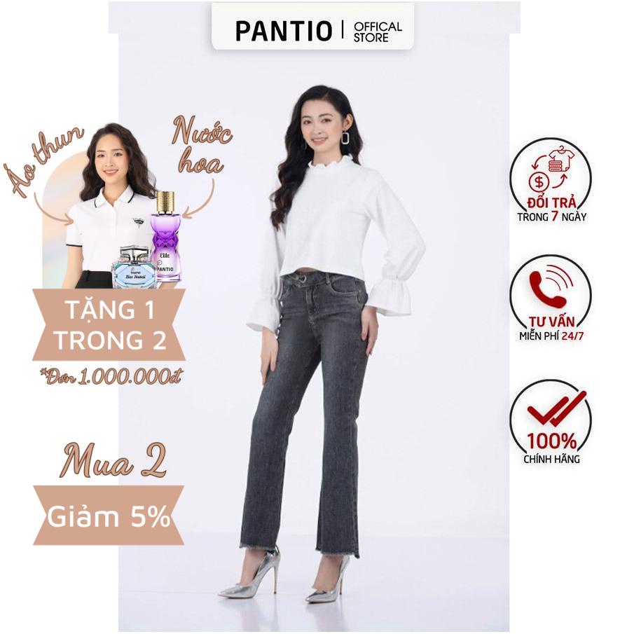 FAT1179 - Áo thun dệt kim dài tay cổ tròn tạo sóng - PANTIO