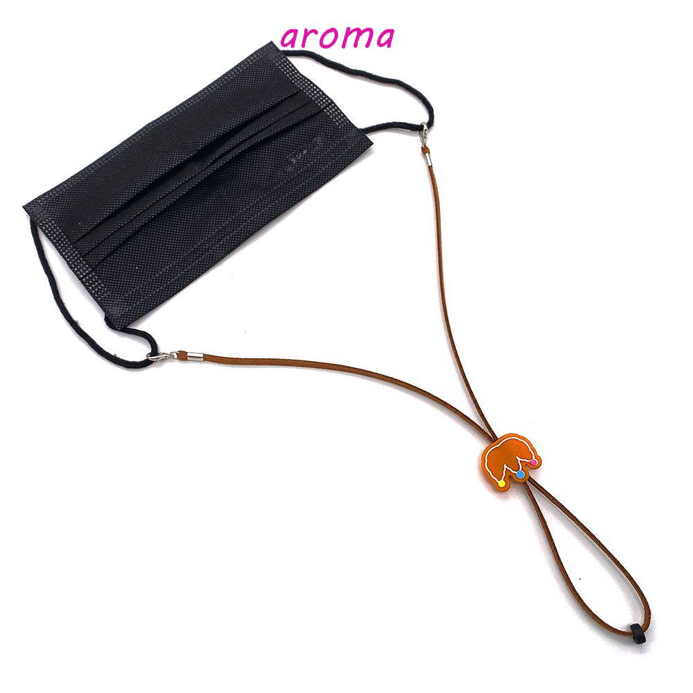 AROMA Dây Đeo Mặt Nạ Hình Gấu Hoạt Hình Dễ Thương Có Thể Điều Chỉnh