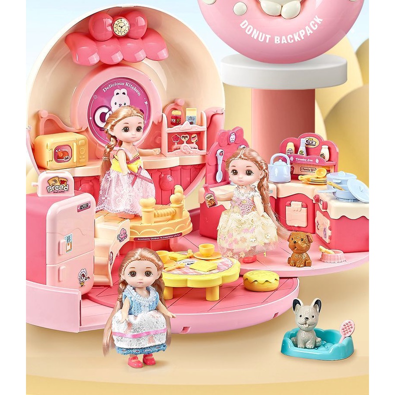 Mô Hình Đồ Chơi Lâu Đài Công Chúa Dành Cho Bé Gái 3-6 Tuổi