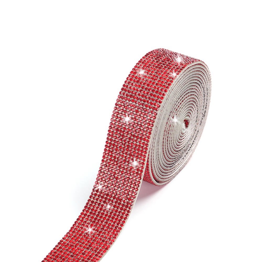 Dây Cao Su Tự Dính Trang Trí Đai Lưng Quần Áo Đính Kim Cương Pha Lê Sang Trọng DIY