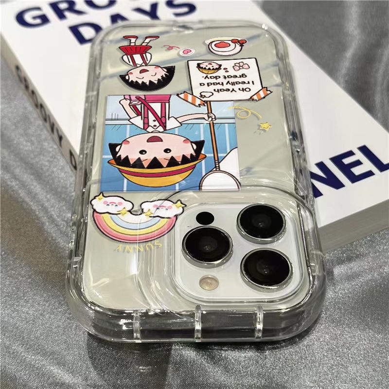 Ốp Điện Thoại Mềm Trong Suốt In Hình Bướm Maruko Cho Iphone 14Promax 1312 / 11 7 / 8plus xr / sins FXCP