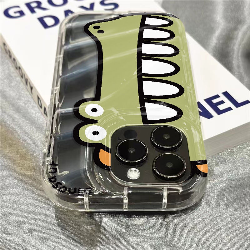 Ốp Điện Thoại Mềm Trong Suốt In Hình Cá Sấu Dễ Thương Cho Iphone 14Promax8 xr / 7sinsplus11 1312 0MDU