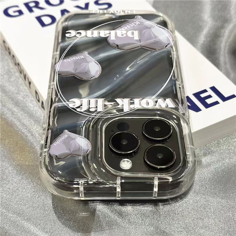 Ốp Điện Thoại Mềm Trong Suốt Họa Tiết Trái Tim Cho Iphone 14Promax 1312 / 11 7 / 8plus xr / sins AF8W