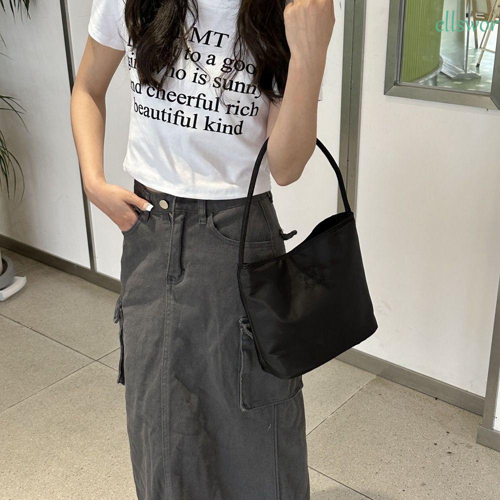 ELLSWORTH Túi Đeo Vai Hình Vuông Cỡ Nhỏ Chất Liệu Nylon Thêu Họa Tiết Dễ Thương Thời Trang Cho Nữ