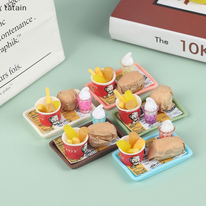 Xô Đựng Bánh Hamburger Tỉ Lệ 1: 12 Trang Trí Nhà Búp Bê