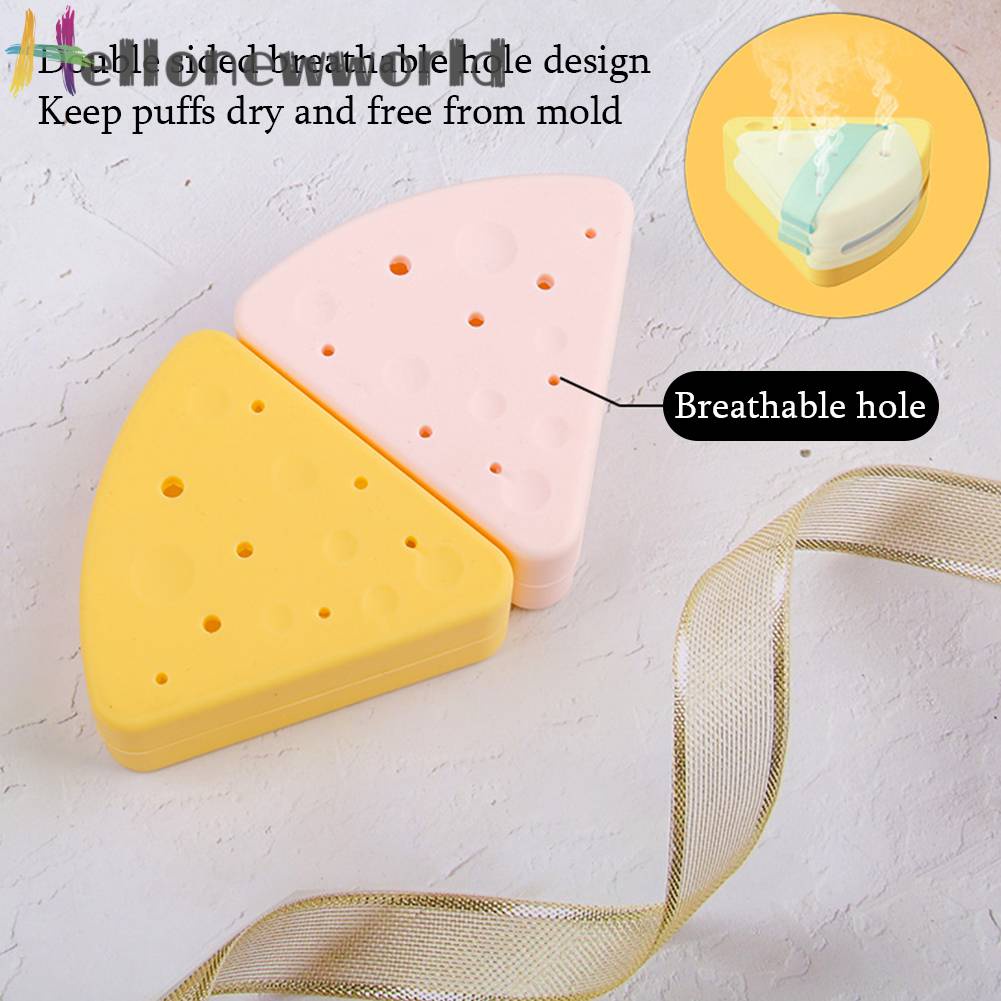 Hộp Đựng Mút Trang Điểm Silicone Hình Tam Giác Tiện Lợi Cho Đi Du Lịch