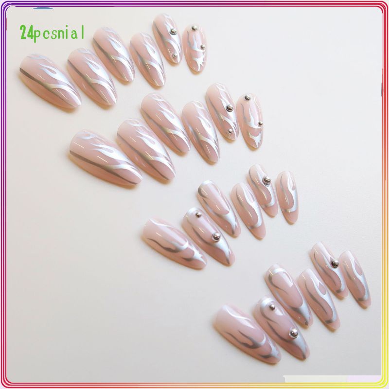 Móng Tay Giả Đính Nơ Hình Gấu Dễ Thương/Móng Tay Giả 3d / Móng Tay Giả Kèm Keo Móng Dài/ nơ kèm keo dán dễ thương xinh xắn