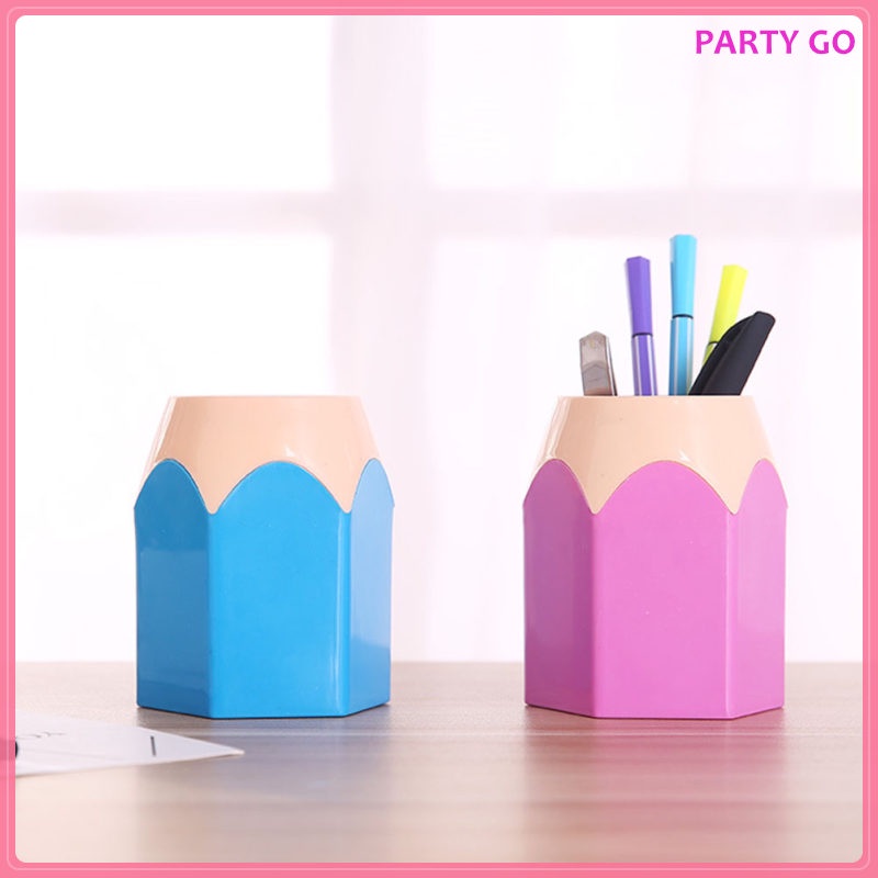 Bộ 5 Lọ Đựng Bút Hình Bút Chì Nhiều Màu Sắc Dễ Thương Để Bàn Tiện Dụng Cho Học Sinh / Văn Phòng