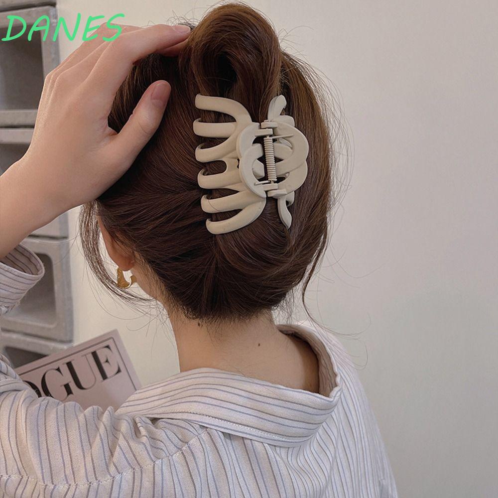 DANES Kẹp Tóc Càng Cua Bằng Nhựa Nhám Thời Trang Hàn Quốc Đơn Giản