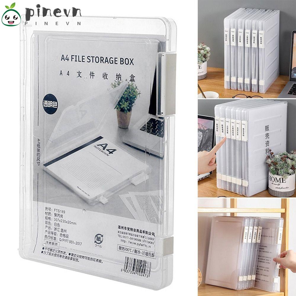PINEVN Hộp Đựng Tài Liệu Khổ A4 Bằng Nhựa PP Dày Dặn Tiện Dụng Cho Văn Phòng Ốp